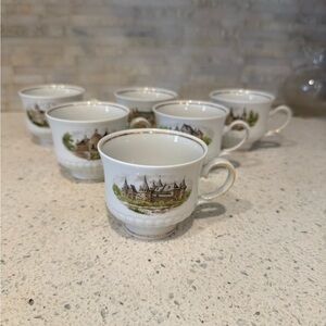 Vintage Original Dutch Castles Bavaria Porcelain cups.